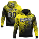 Custom Stitched Light Yellow Black-White 3D Pattern Design Abstract Shape Sports Pullover Sweatshirt Hoodie