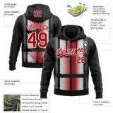 Custom Stitched Black Red-White 3D Pattern Design Geometrico Graph Sports Pullover Sweatshirt Hoodie