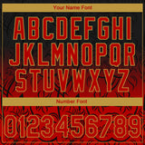 Custom Stitched Black Red-Old Gold 3D Pattern Design Leopardo Sports Pullover Sweatshirt Hoodie