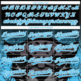 Custom Stitched Black Sky Blue-White 3D Pattern Design Leopardo Sports Pullover Sweatshirt Hoodie