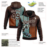 Custom Stitched Ice Blue Brown White-Texas Orange 3D Pattern Design Leopardo Sports Pullover Sweatshirt Hoodie