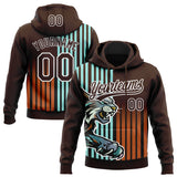 Custom Stitched Ice Blue Brown White-Texas Orange 3D Pattern Design Leopardo Sports Pullover Sweatshirt Hoodie