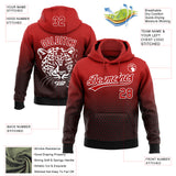 Custom Stitched Black Red-White 3D Pattern Design Leopardo Sports Pullover Sweatshirt Hoodie