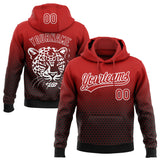 Custom Stitched Black Red-White 3D Pattern Design Leopardo Sports Pullover Sweatshirt Hoodie