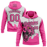 Custom Stitched Gray Pink-Black 3D Pattern Design Leopardo Sports Pullover Sweatshirt Hoodie