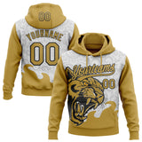 Custom Stitched Gray Old Gold-Black 3D Pattern Design Leopardo Sports Pullover Sweatshirt Hoodie