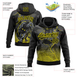 Custom Stitched Black Black-Light Yellow 3D Pattern Design Leopardo Sports Pullover Sweatshirt Hoodie