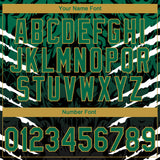 Custom Stitched Black Kelly Green-Old Gold 3D Pattern Design Leopardo Sports Pullover Sweatshirt Hoodie