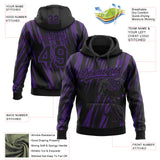 Custom Stitched Black Black-Purple 3D Pattern Design Leopardo Sports Pullover Sweatshirt Hoodie