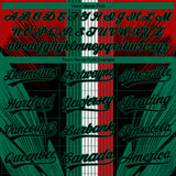 Custom Stitched Red Black-Kelly Green 3D Pattern Design Wolf Sports Pullover Sweatshirt Hoodie