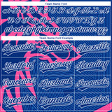 Custom Stitched Pink Royal-White 3D Pattern Design Wolf Sports Pullover Sweatshirt Hoodie