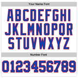 Custom White Thunder Blue-Fire Red 3D Pattern Design Game Day Stripe Sports Pullover Sweatshirt Hoodie