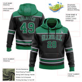 Custom Black Kelly Green-Gray 3D Pattern Design Game Day Dallas Inspired Sports Pullover Sweatshirt Hoodie