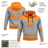 Custom Gray Bay Orange-Old Gold 3D Pattern Design Game Day Anaheim Inspired Sports Pullover Sweatshirt Hoodie
