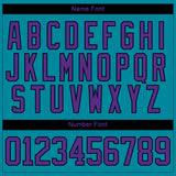 Custom Teal Purple Neon Green-Black 3D Pattern Fragment Art Hockey Lace Neck Jersey