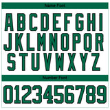 Custom White Kelly Green-Black 3D Pattern Curve Lines Hockey Lace Neck Jersey