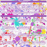 Custom Graffiti Pattern White Medium Purple-Gold 3D Splash Art Hockey Lace Neck Jersey