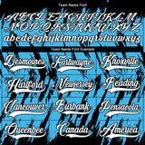 Custom Sky Blue White-Black 3D Pattern Splash Art Hockey Lace Neck Jersey