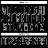 Custom Black Gray-White 3D Pattern Abstract Shape Hockey Lace Neck Jersey