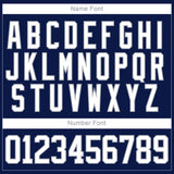Custom Navy White-Gray 3D Pattern Abstract Shape Hockey Lace Neck Jersey