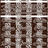 Custom Brown Gray-White 3D Pattern Abstract Shape Hockey Lace Neck Jersey