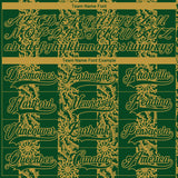 Custom Green Old Gold-White 3D Pattern Abstract Shape Hockey Lace Neck Jersey