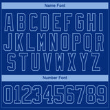 Custom Royal Light Blue-White 3D Pattern Abstract Shape Hockey Lace Neck Jersey