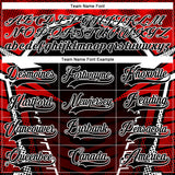Custom Black Red-White 3D Pattern Cyber Mecha E-sport Hockey Jersey