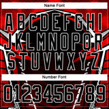 Custom Black Red-White 3D Pattern Cyber Mecha E-sport Hockey Jersey