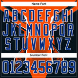 Custom Orange Royal-White 3D Pattern Cyber Mecha E-sport Hockey Jersey