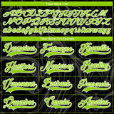 Custom Black Neon Green-White 3D Splash Art Hockey Lace Neck Jersey