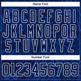 Custom Navy White 3D Splash Art Hockey Lace Neck Jersey