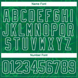 Custom Kelly Green White 3D Splash Art Hockey Lace Neck Jersey