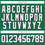 Custom Kelly Green White-Pink 3D Splash Art Hockey Lace Neck Jersey