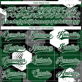 Custom Green Black-White 3D Pattern Geometric Shape Hockey Lace Neck Jersey