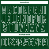 Custom Old Gold Green-White 3D Pattern Geometric Shape Hockey Lace Neck Jersey