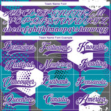 Custom Teal Purple-White 3D Pattern Geometric Shape Hockey Lace Neck Jersey