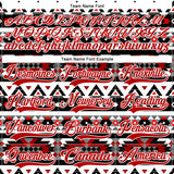 Custom Red Black-White 3D Pattern Native Americans Tribal Indigenous People Hockey Lace Neck Jersey