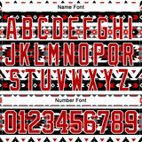 Custom Red Black-White 3D Pattern Native Americans Tribal Indigenous People Hockey Lace Neck Jersey