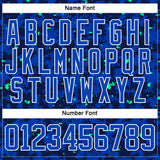Custom Camo Thunder Blue Navy Green-White 3D Camouflage Flame Hockey Lace Neck Jersey
