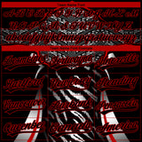 Custom Stitched Black Red-White 3D Pattern Design E-sports Pullover Sweatshirt Hoodie