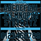 Custom Stitched Black Sky Blue-White 3D Pattern Design E-sports Pullover Sweatshirt Hoodie