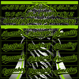 Custom Stitched Black Neon Green-White 3D Pattern Design E-sports Pullover Sweatshirt Hoodie