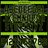 Custom Stitched Black Neon Green-White 3D Pattern Design E-sports Pullover Sweatshirt Hoodie