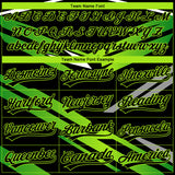 Custom Stitched Black Neon Green-White 3D Pattern Design E-sports Pullover Sweatshirt Hoodie