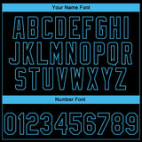 Custom Stitched Black Sky Blue 3D Pattern Design E-sports Pullover Sweatshirt Hoodie