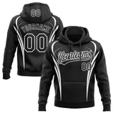 Custom Stitched Black White 3D Pattern Design E-sports Pullover Sweatshirt Hoodie