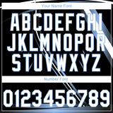 Custom Stitched Black White-Light Blue 3D Pattern Design E-sports Pullover Sweatshirt Hoodie