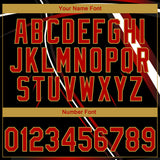 Custom Stitched Black Red Old Gold-White 3D Pattern Design E-sports Pullover Sweatshirt Hoodie