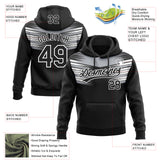 Custom Stitched Black Gray-White 3D Pattern Design E-sports Pullover Sweatshirt Hoodie